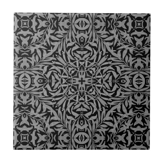 Black and white cross design tile (Front)