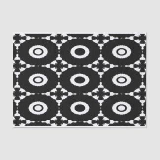 Black and White Crosses and Circles tissue paper