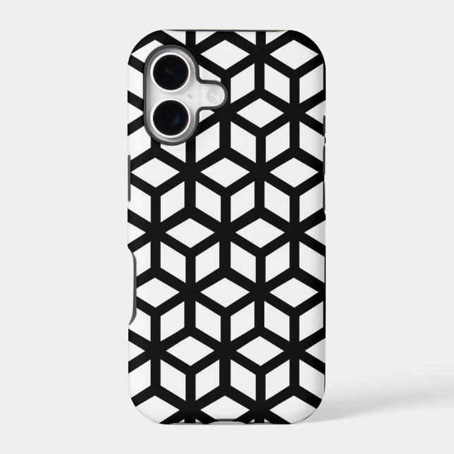 Black And White Cube Pattern (Back)