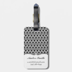 Black And White Cube Pattern Luggage Tag