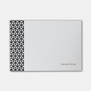 Black And White Cube Pattern Post-it Notes