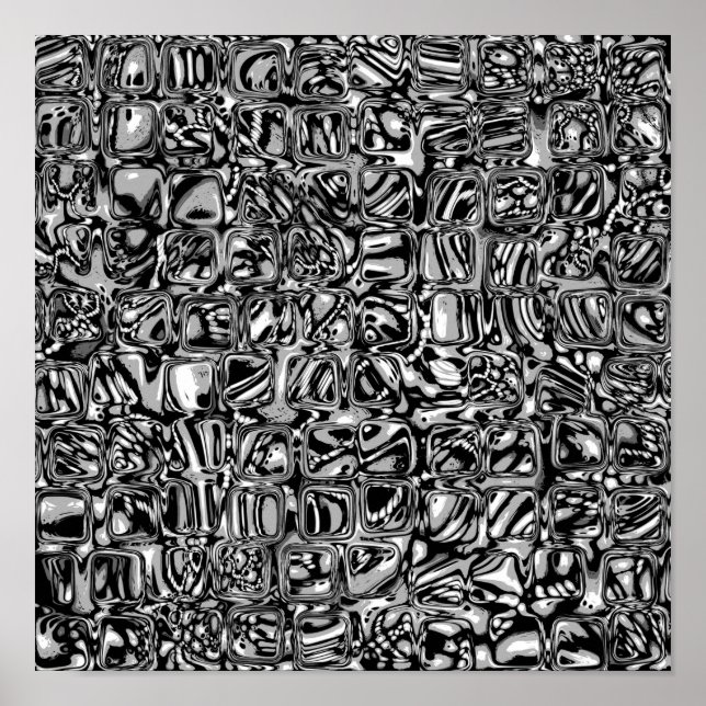 Black And White Cubes Poster (Front)