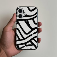 Black And White curved lines Case-Mate iPhone Case