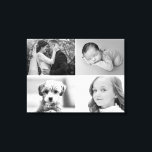 Black and White Custom 4 Photos grid Canvas Print<br><div class="desc">Transform Walls into Memory Lanes: Black and White Custom 4-Photos Grid Canvas Print 🏡 Welcome to a simplified, elegant solution to creating a memory-rich gallery wall without the hustle of assorted picture frames - LD Design Loft's Black and White Custom 4-Photos Grid Canvas Print! Curate your moments and memories into...</div>