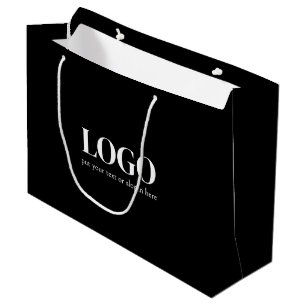 Black And White Custom Business Large Gift Bag