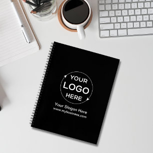 Black and white Custom Business Logo  Notebook