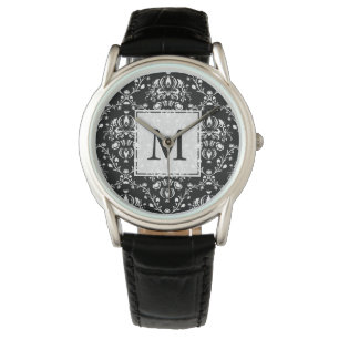 Black and White Custom Damask Watch