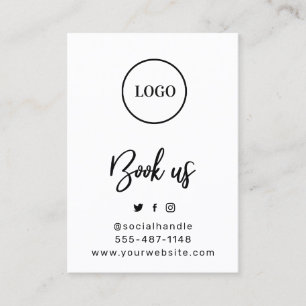 Black and White Custom Logo Waxing Aftercare Card