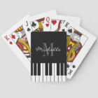 Black and white custom monogrammed piano keys
