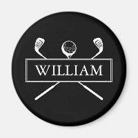 Black And White Custom Name Golf Ball Clubs