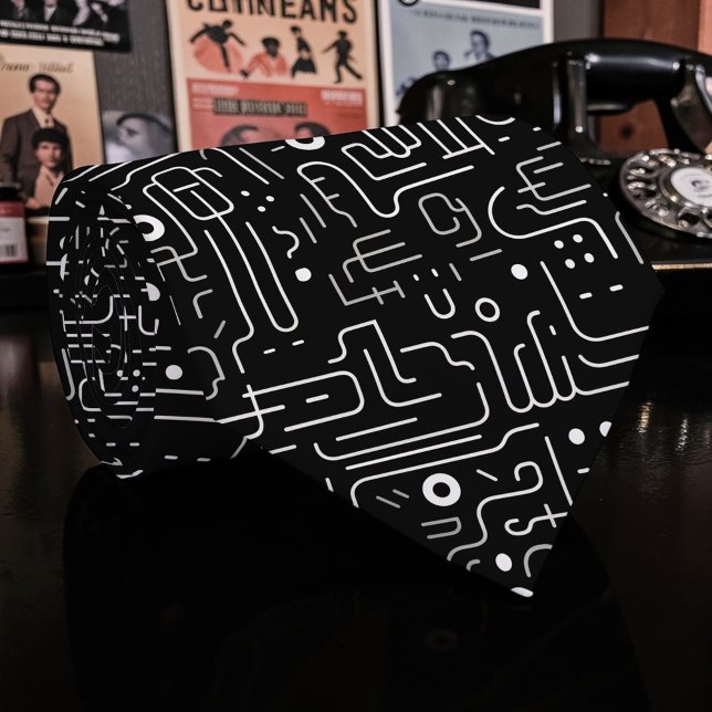Black and White Custom Necktie (Creator Uploaded)