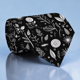 Black and White Custom Necktie
