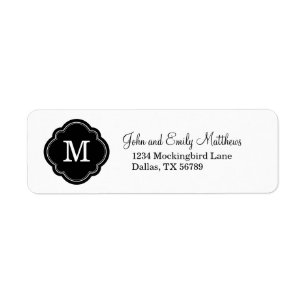 Black and White Custom Personalised Monogram