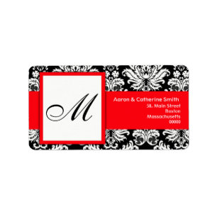 Black and White Customisable Address Labels