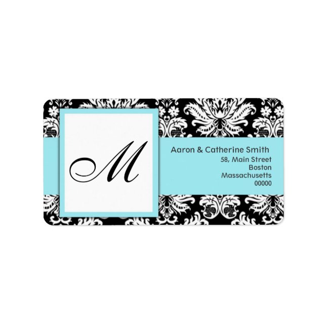 Black and White Customisable Address Labels (Front)