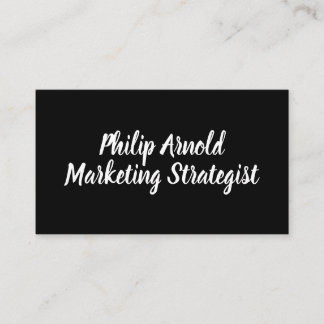 Black And White Customisable Business Card