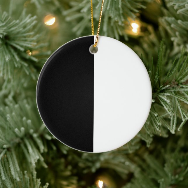 Black and White CUSTOMIZABLE Christmas Ceramic Tree Decoration (Tree)