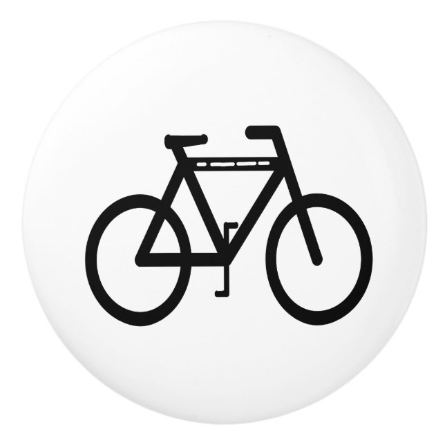 Black and White Cycling Ceramic Knob (Front)
