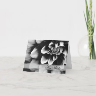 Black and White Dahlia Change of Address Announcement