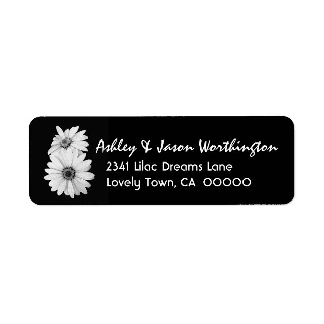 Black and White Daisies Wedding Y301 (Front)
