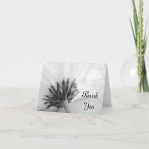 Black and White Daisy Thank You Card