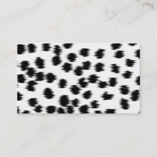 Black and White Dalmatian Print Pattern. Business Card