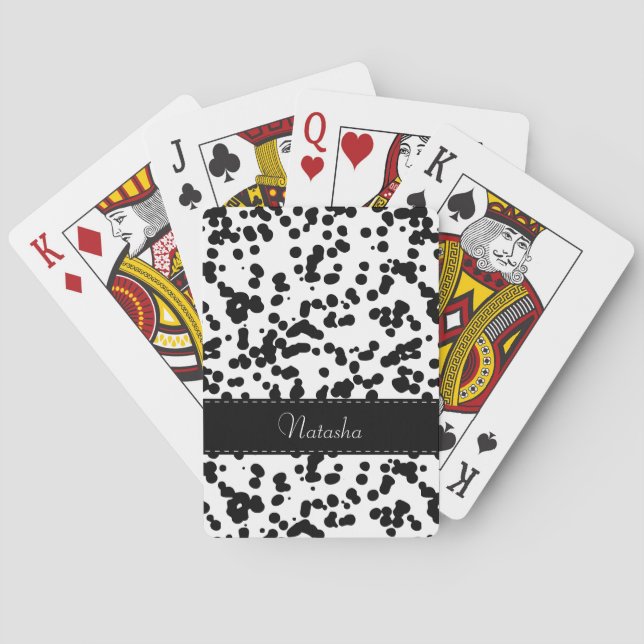 Black and White Dalmatian Spots Playing Cards (Back)