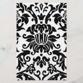 Black and White Damask