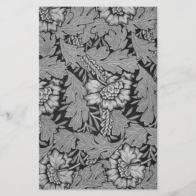 Black and White Damask Craft Paper (Front)