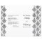 Black and White Damask Foldable Wedding Program