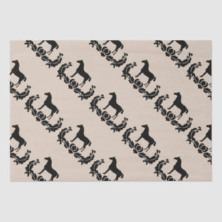 Black and White Damask Horse Tissue Paper