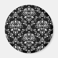 Black and White Damask