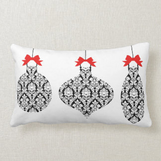 Black and White Damask Ornaments Christmas pillow