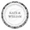 Black and White Damask Party Favour Stickers
