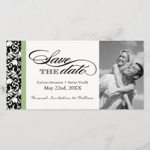 Black and White Damask Save The Date