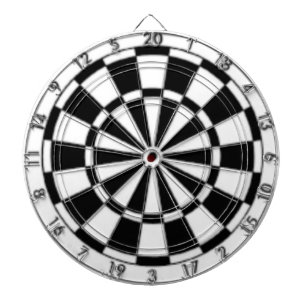 Black and white dartboard