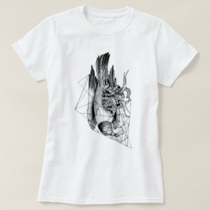 Black and White Dead Bird T-Shirt