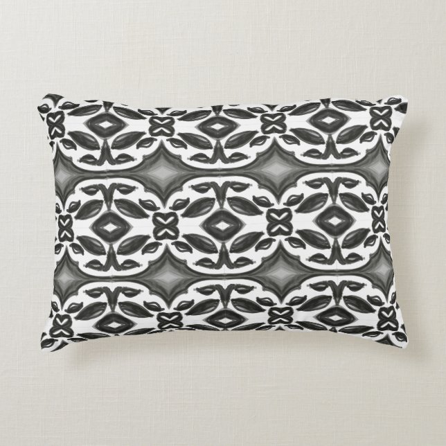 Black and White Decorative Cushion (Front)