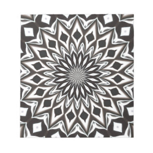 Black And White Decorative Mandala Notepad