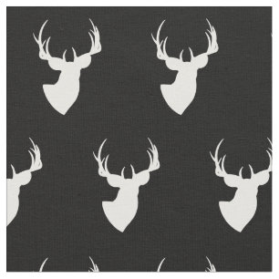 Black and White Deer Fabric