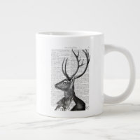 Black and White Deer Portrait