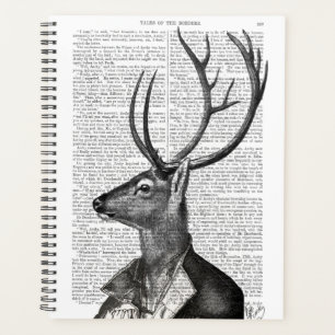 Black and White Deer Portrait Planner
