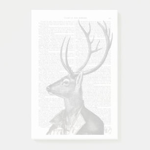 Black and White Deer Portrait Post-it Notes