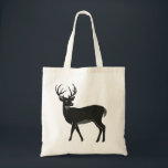 Black and White Deer Tote Bag<br><div class="desc">Why wrap a gift in paper that gets thrown away! Wrap a gift in this tote bag and the recipient get's two gifts in one!</div>