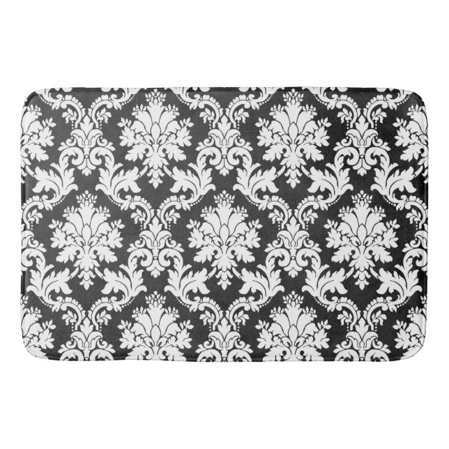 BLACK AND WHITE DESIGN BATH MAT (Front)