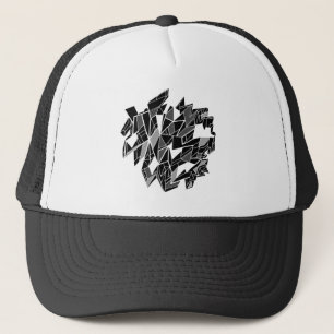 Black and White Design Trucker Hat