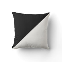 Black and White Diagonal Decorator Pillow