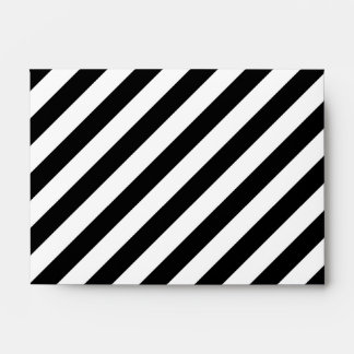 Black and White Diagonal Stripes. Envelope