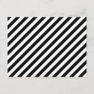 Black and White Diagonal Stripes. Postcard