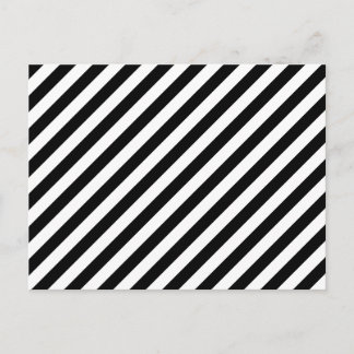 Black and White Diagonal Stripes. Postcard